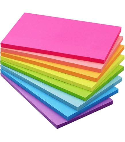 Sticky Notes 12 Pack Pastel Coloured Memo Pad - Set, Vofcify Lovely And Removable Adhesive