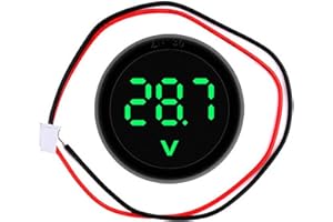 POFET 2PCS DC Voltmeter Battery Monitor Digital Display Voltmeter DC4-100V for Car Motorcycle SUV ATV Marine