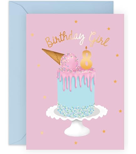 Offizielle Barbie Geburtstagskarte Zum 8. Geburtstag – Danilo Promotions – Mehrfarbig, 22,9 X 12,7 Cm