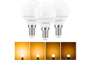 Linkind E14 LED Bulb Dimmable, 40W Equivalent Golf Ball P45 Bulb, 4.2W 470LM, 2700K Soft White, Small Edison Screw (SES), Pack of 3