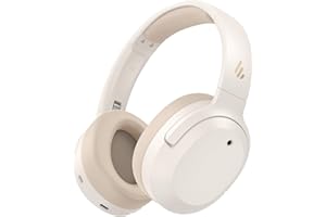 Edifier W820NB Plus Gen 2 bezprzewodowe słuchawki słuchawkowe z redukcją hałasu nad uszami, -49 dB ANC, LDAC Hi-Res Audio, czas odtwarzania 88H, dźwięk przestrzenny - Kości słoniowej