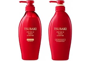 TSUBAKI Premium Moist & Repair schampo & balsam set 450 ml x2 – japansk hårvård med kameliaolja – fukt och glans för torrt oc