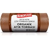 Koroplast Organic Waste Garbage Bag 10pcs 80&times;110cm, Tearless & Leak Proof, Large Capacity, Double Layer, Recyclable