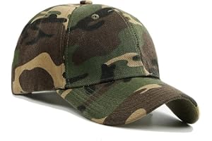 Kamouflage basebollkeps unisex, justerbar kamouflagekeps (55–61 cm), andningsbar basebollkeps för kvinnor och män, toppmössa