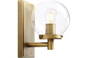 Yosoan Industrial Glass Wall Sconce Lighting, Globe Up/Down Wall Light Fitting for Kitchen,Bedroom,Dining Room,Restaurant, Living Room (Antique)