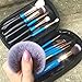 75%SALE!SIXPLUS Make up Brushes, Makeup Brush Set Professional Cosmetics Essential 12 Pieces Shining Handle Makeup Brush Set Synthetic Hair with High-end Makup Bag and Gift box(Black & Blue)(blue)