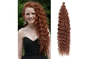 Dsoar Capelli a Torsione Profonda all'Uncinetto Onda d'Acqua Torsione Fasci di Capelli Sintetici Ricci Che Intrecciano l'Estensione dei Capelli Ombre, 22Inch 3 Packs