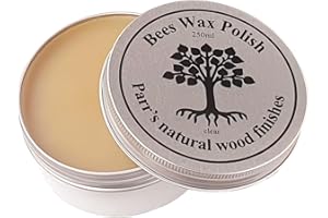 PARR'S Beeswax Polish for wood & furniture- clear finish- 100% Organic - 250ml - contains no solvent- all natural & eco friendly - protects & enhances all wood