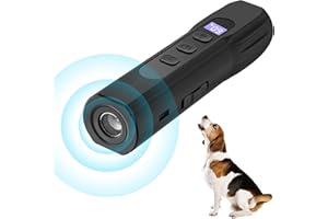 BORDEAG Antiladridos para Perros, Recargable Ahuyentador de Perros Potente, 3 Frecuencias Ajustables Dispositivo Antiladridos Para Perros,33 Pies Antiladridos para Perros,Antiladridos para Perros Ultrasonidos