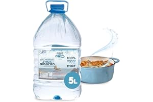 IAMI Agua de Mar 100% Hipertonica y Microfiltrada del Mar de Alborán - Para Cocinar, Rica en Magnesio y Calcio - Alternativa Saludable a la Sal (Garrafa 5 litros)