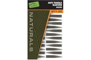 Fox Naturals Anti Tangle Sleeve Micro - 25 Tubes, Sleeves zum Karpfenangeln, Angelzubehör