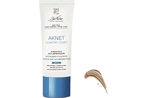 BioNike Aknet - Comfort Cover Fondotinta Non Comedogeno per Acne, Coprenza Medio-Alta, Anti-Imperfezioni, Finish Matte e Texture Leggera, Naturale e Confortevole sulla Pelle, N. 103 Beige, 30 ml