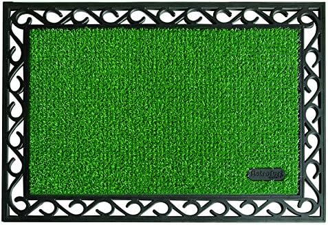 AstroTurf 10187329FG 60 x 90 cm Utopia Mammut High Performance Outdoor Scraper Doormat with Rubber Frame - Spring Green