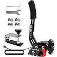 Easyhomie USB Handbrake with Fixed Base for PC Racing Games, Adjustable Game Handbrake with High Precision and High Linearity, Suitable for Logitech G27 / G29 / T300 FANATEC (Black)