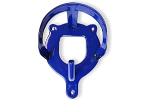 Trensenhalter für Pferde, Reitstall, Sattelkammer | mit Zusatzhaken | zum Aufhängen von Trensen Halfter Kandare | Metall in rot & schwarz | (Blau)