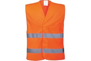 Portwest Gilet Double bande, Couleur: Orange, Taille: L/XL, C474ORRL/XL
