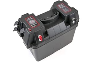 MiDMarine Trolling Motor Battery Power Box, 12V 60A fused output, USB and Lighter sockets