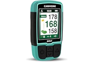 CANMORE GPS da golf portatile HG200 - Display a colori con oltre 41.000 dati essenziali sui campi da golf e foglio dei punteggi - Campi gratuiti in tutto il mondo e in crescita (Turchese)