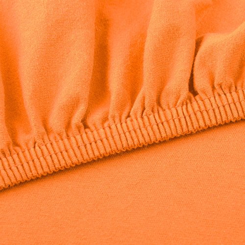 Baby-Spannbettlaken Jersey Baumwolle | viele Farben einzeln oder im Set | Spannbetttuch für Kindermatratzen | 60 x 120 bis 70 x 140 cm CelinaTex 0002763 Lucina Minis orange - 3