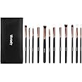 Pennelli Trucco Occhi Sopracciglia Professionale, Wolady 12pc Trucco Set Pennello Ombretto Eyeliner Pennelli Labbra Makeup Br