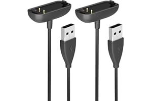 Sinoacc Charger for Fitbit Inspire 3 Health & Fitness Tracker 3.3Ft Fast Charging Replacement Fitbit Inspire 3 USB Charging Cable Dock - 2Pack
