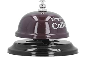 Fournyaa Service Bell, Crisp Bright Restaurant Ring Fine Workmanship for Bar/Diet Bar/coffee Shop/restaurant for Most People(black)