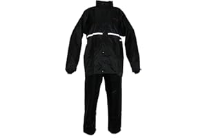 protectWEAR Motorradregenkombi, Regenanzug, 2-teilig, glanz-schwarz RK-RS11 (M)
