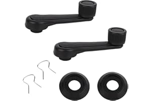 lasuroa 2 Piezas Manivela de Ventana Manual para Coche, Lado Conductor y Pasajero Manivelas de Reemplazo para Geo Tracker Suzuki 1992-1998 (Negro)
