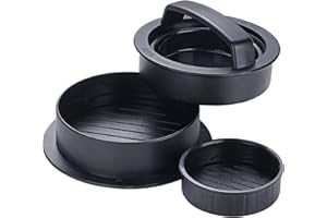 Yizhet Presse à Burger, 3 en 1 Presse à Hamburger, Kit de Moule à Hamburger antiadhésif, Presse à Burger & Steak haché, kit Presse à Hamburger pour Griller au Barbecue (Plastique ABS)