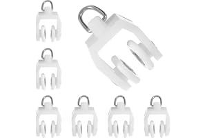 ZQUINTUPLIAN 50 Pcs Curtain Rail Gliders, Curtain Track, Curved Track Gliders for Ceiling Curtains,Sturdy Curved Track Gliders, Curtain Rail Suitable for Windows/Wardrobes/Curtains/Tracks