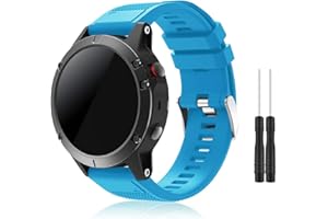 TOPsic Bracelet Fenix 5/Fenix 5 Plus, Bracelet de Montre 22mm Bande Remplacement en Silicone pour Fenix 5/5 Plus/Fenix 6/6 Pro/Fenix 7/Fenix 7 Solar/Approach S60/Quatix 5/Forerunner 935/945/Instinct