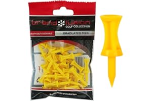 GRADUATED TEES The Golfers Club Golf Graduated Yellow Plastic Tees (1.75 Inch x 30)