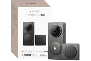 Aqara 2K Video Campanello G410 con Suoneria, HomeKit Secure Video, Audio Bidirezionale, Hub Matter Integrato, Wireless/Cablato, Compatibile con Apple, Alexa, Home Assistant, Wi-Fi 2.4 G/5GHz, Grigio