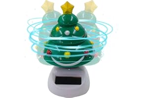 Exuberia Solar Swinging Christmas Tree, Solar Wobble Figures, Christmas Solar Dancing Toy, Desk, Windowsill, Car Dashboard Decoration