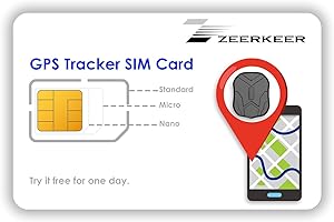 ZEERKEER Carte SIM et GPS Tracker Winnes Tkmars, Couverture Mondiale 4G/3G/2G/GSM, à partir de 4€/Mois