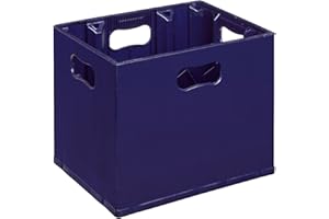 SOLENT PLASTICS 12 Compartment 1 Litre Spirit Wine Beer Cider Plastic Stacking Glass Milk Bottle Crate - Perfect for Homebrew, Wine, Beer, Recycling Box, Bottle Storage, Catering, Milk Crate