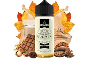 VAPE PIPER E-liquid CULMEN Bombo 100ml Serie Platinum Tobaccos - 60% VG / 40% PG - Sabor a tabaco natural fusionado con praliné de avellanas, cacao y chocolate - Para cigarrillos electrónicos Vaper