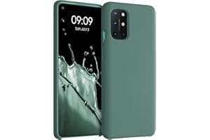 kwmobile Carcasa Compatible con OnePlus 8T Funda - Case TPU y Silicona antigolpes - Apto Carga inalámbrica - Verde Bosque