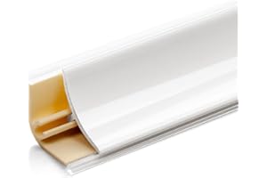 DQ-PP Barre d'angle 3 m | Blanc brillant | 13 x 13 mm | PVC | Barre de finition pour plan de travail, cuisine, plinthe de finition