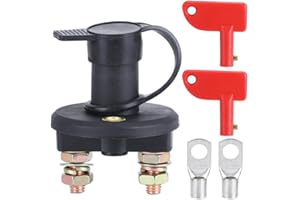 ARAMOX Interruptor de corte del aislador de la batería del coche, interruptor de circuito automático del aislador de batería del interruptor principal del coche