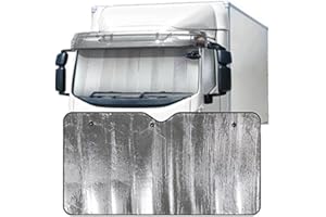 TRUCK DUCK® XXL Sonnenschutz Frontscheibe LKW Bus Transporter Wohnmobil Sonnenblende Reflex Fahrerhaus Windschutzscheibe Hitzeschutz 90cm x 180cm