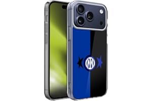 Head Case Designs Licenza Ufficiale Inter Milan Nero & Blu IM 2Stars Custodia in Gel [Protezione di Grado Militare] Compatibile con Apple iPhone 17 PRO Max E Compatibile con MagSafe