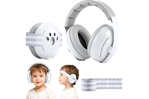 Aischens Casque Anti Bruit Bébé, Protections Auditives pour Bébés et Enfants, avec Réduction de Bruit, Casques Antibruit Réglable pour Bébés, Casques de Protection Auditive de bébé