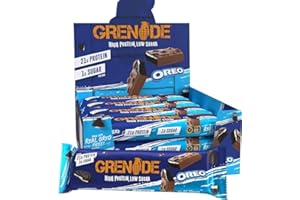 AHG INVESTMENT Grenade Oreo | CARB KILLA OREO Real Pieces High Protein Bar | low sugar | High in Protein | Delicious Flavour | 12 x 60g
