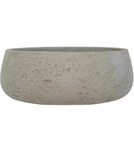 Pot De Fleurs Spetebo 39.5x31cm - Design Rainuré Anthracite - Plastique Résistant UV - Intérieur/Extérieur