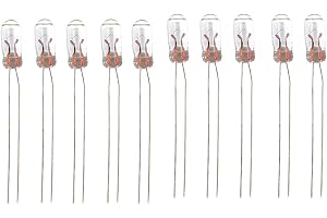 10 ST 12V Mini Indikeringslampa Automotive Liten Lampa Instrumentbräda Lampor T3/T4/T5 Långfots Risglödlampa Halogenlampa Var