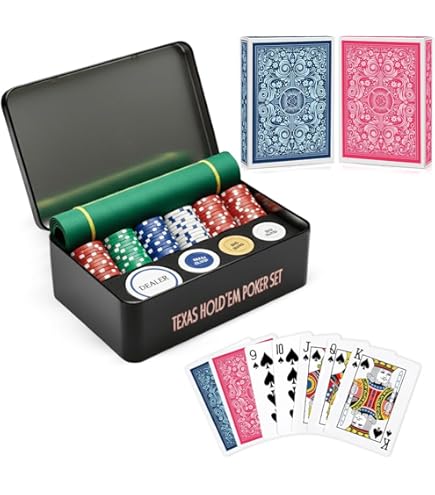 New The Man's Club Poker Set Includes Poker Chips, Decks of