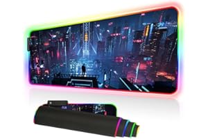 BIMORMAT RGB Gaming Mouse Pad Large - Soft RGB Mouse Mat Oversize Glowing Led Extended Mousepad, USB Powered Computer Keyboard Mouse Pad, Lighted PC Gaming Mouse mat with Non-Slip Rubber 8030 heicity