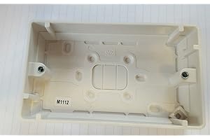 MK LOGIC PLUS MK K2142WHI Logic Plus White Moulded 2 Gang Surface Mounting Box With Knockouts 30mm