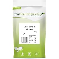 yourhealthstore® Premium Vital Wheat Gluten Flour 300g, 87.5% Protein, Non GMO, Vegan (Recyclable pouch)